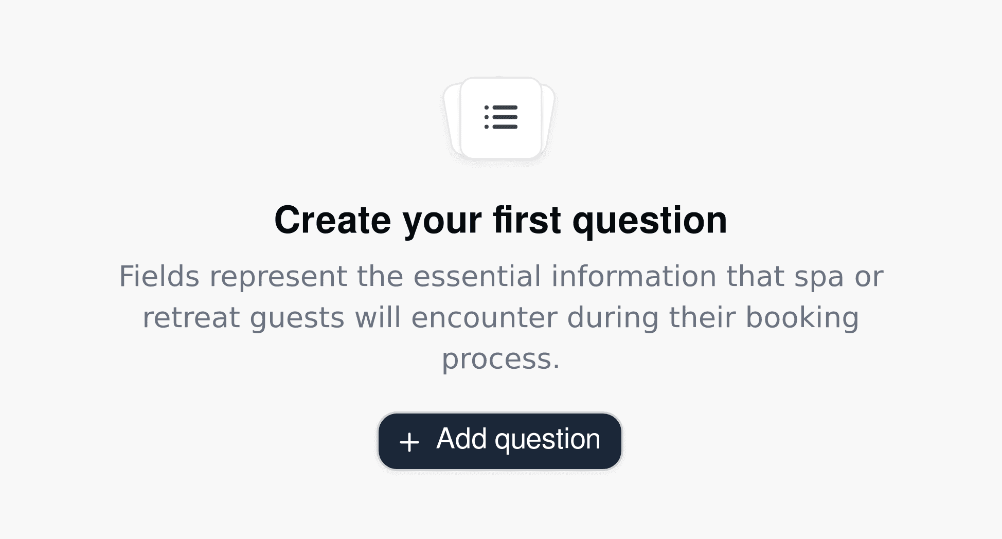 Create form template for wellness retreats and spas, allowing customization of questions for guest intake.