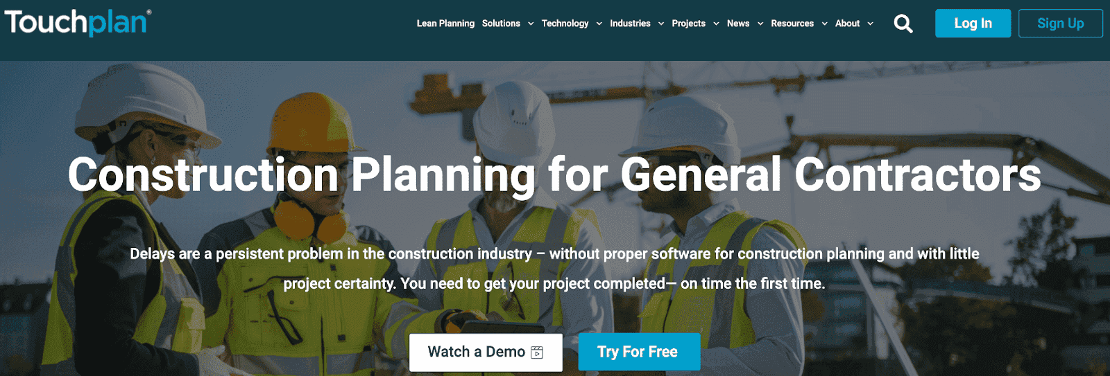 Touchplan home page