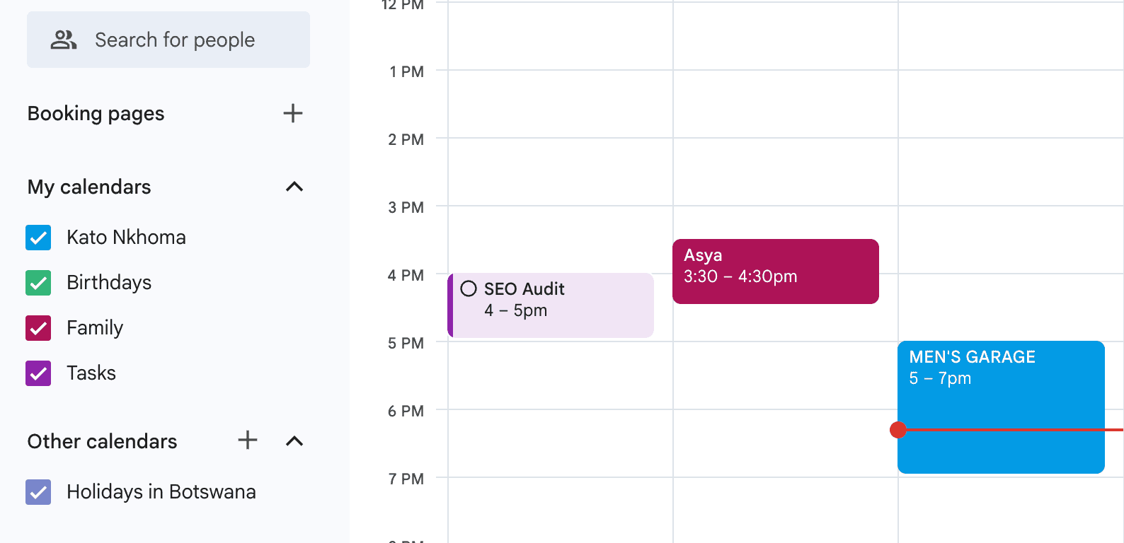 Color coding events