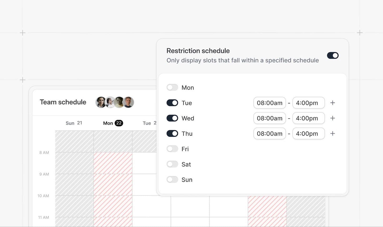 Example of team scheduling.