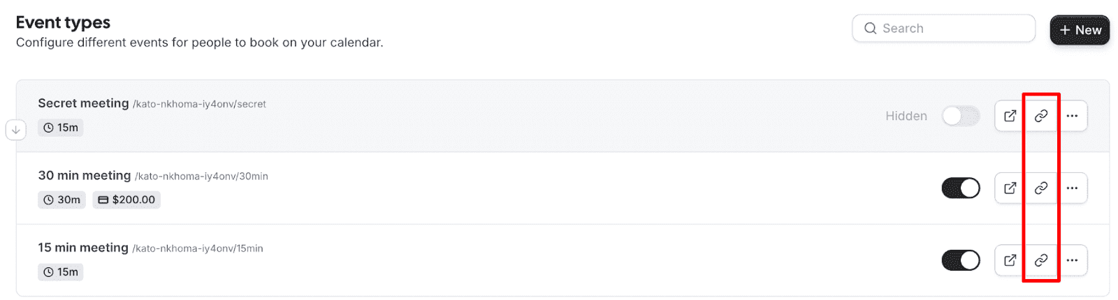 Sharing your booking link