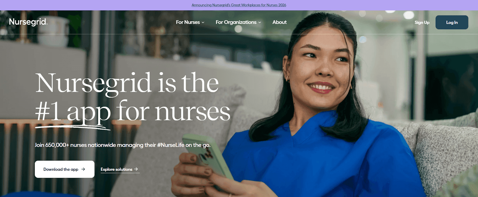 NurseGrid homepage