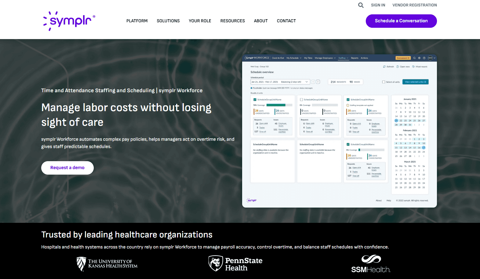 symplr Workforce homepage