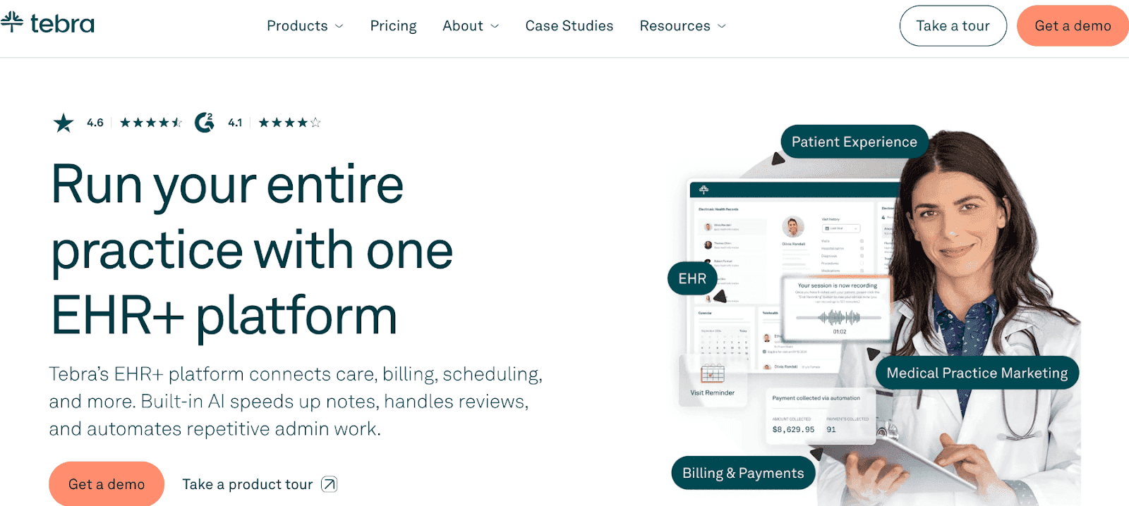 Tebra homepage