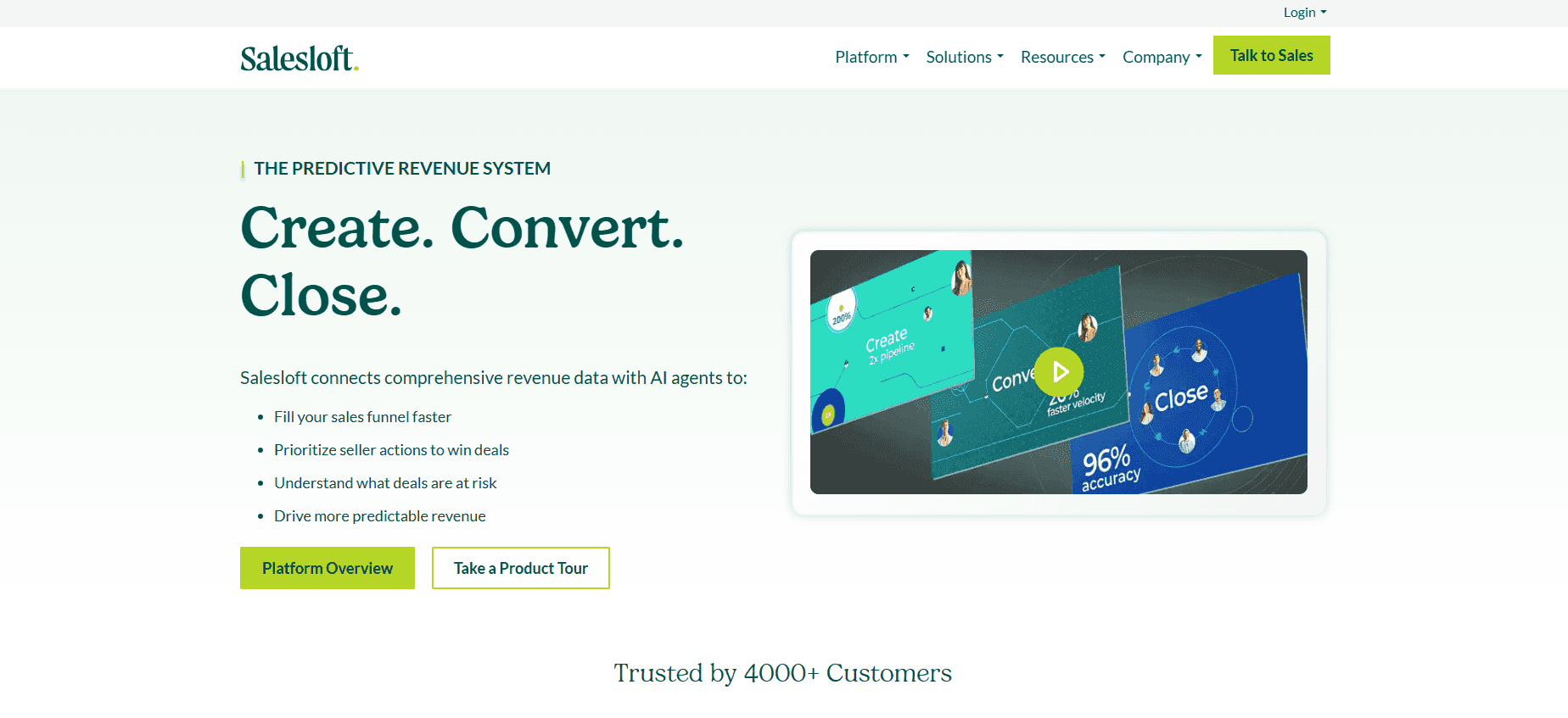 Salesloft homepage