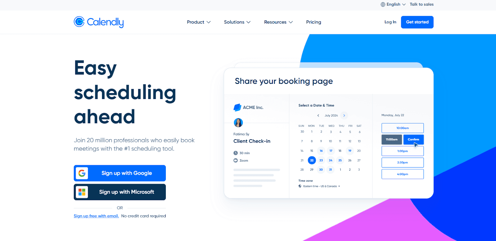 Calendly Homepage